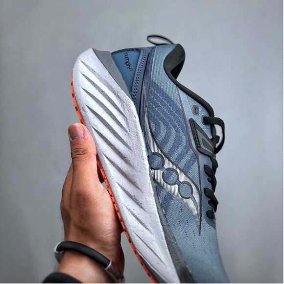 Saucony Triumph 22 Blue Sports Jogging Shoes - Picture 6 of 9